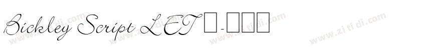 Bickley Script LET 普字体转换 Bickley Script LET 普字体转换
